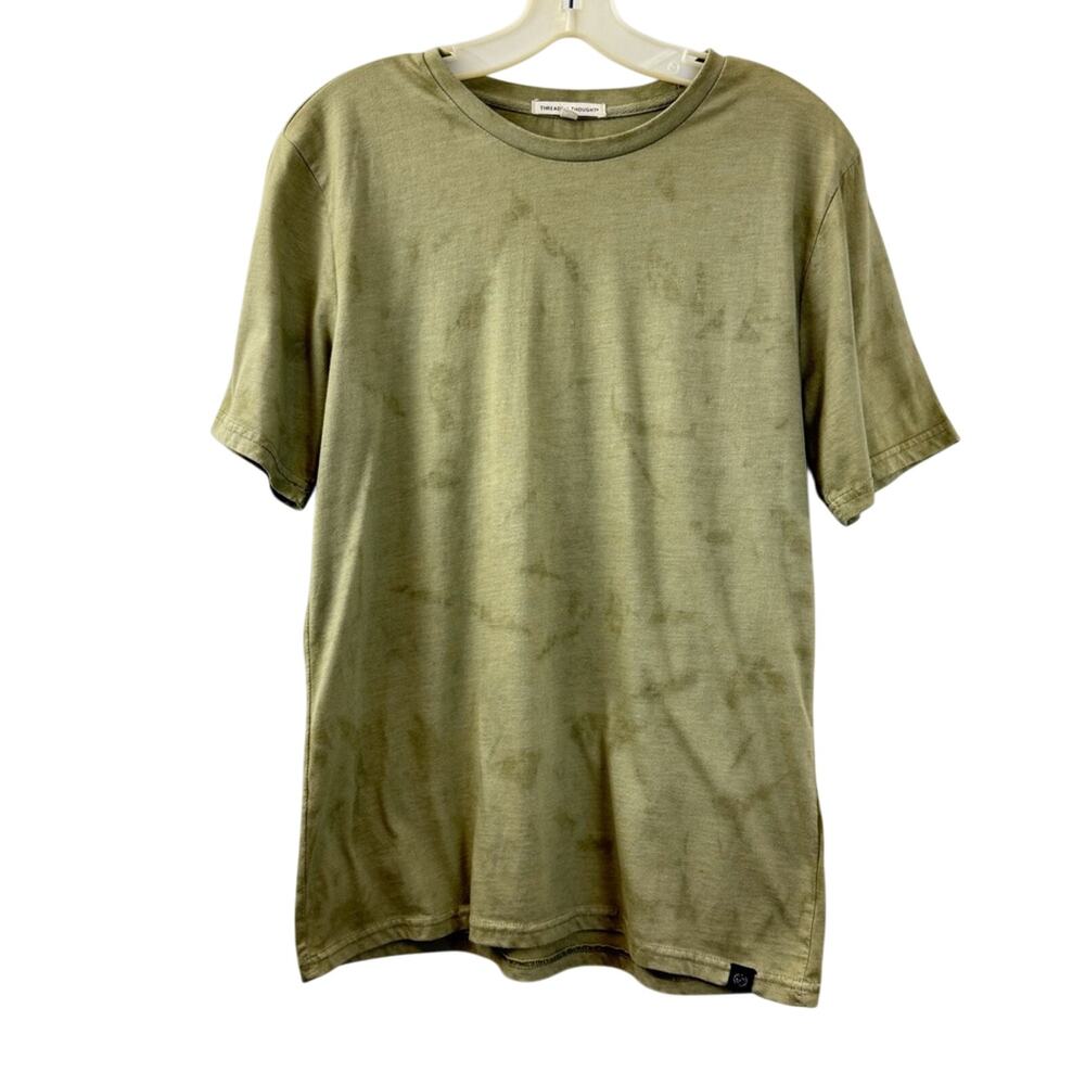 Threads 4 Thought Men's Green Short Sleeve T Shirt Stylish Laid Back Comfort